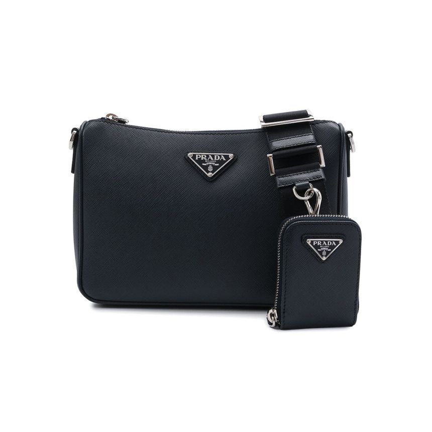 Prada Sapphire Triangle Logo Crossbody Bag 2VH113 9Z2 F0002