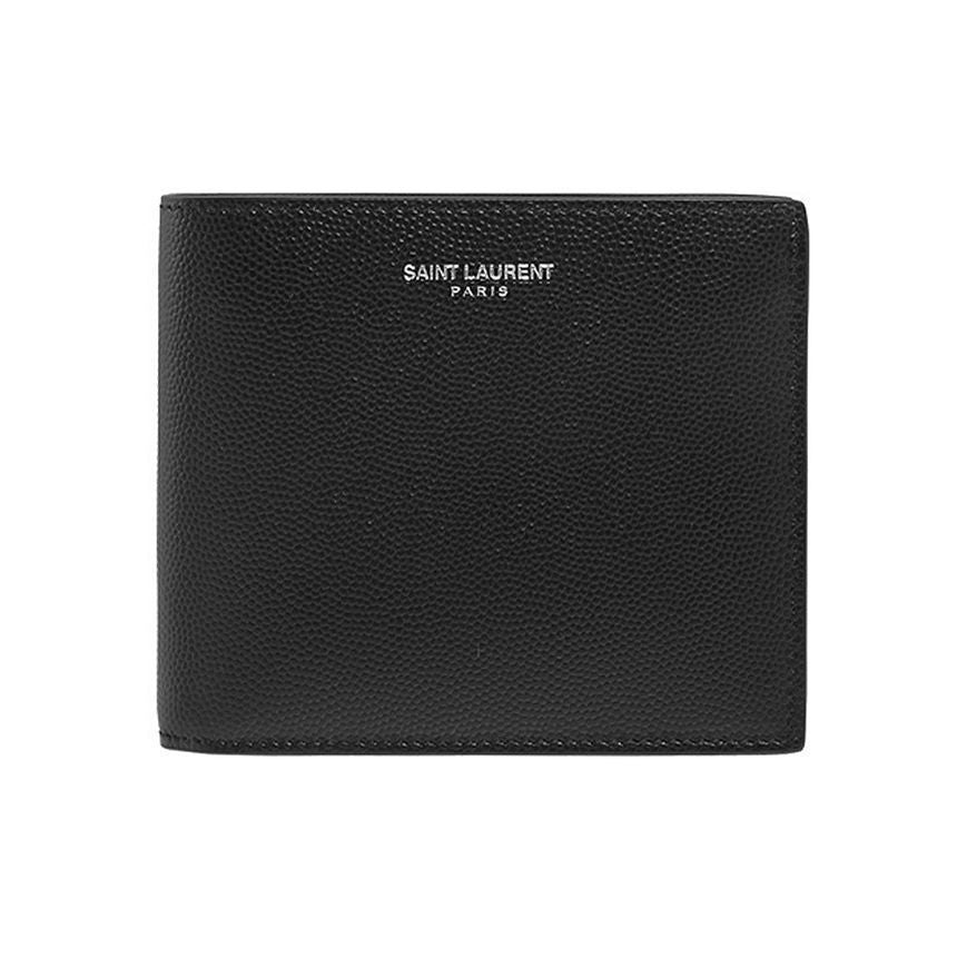 Saint Laurent Signature Silver Logo Wallet 396307 BTY0N 1000