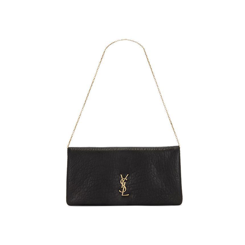 Saint Laurent Mini Shoulder Bag with Gold Logo 801712 AACYT 1000