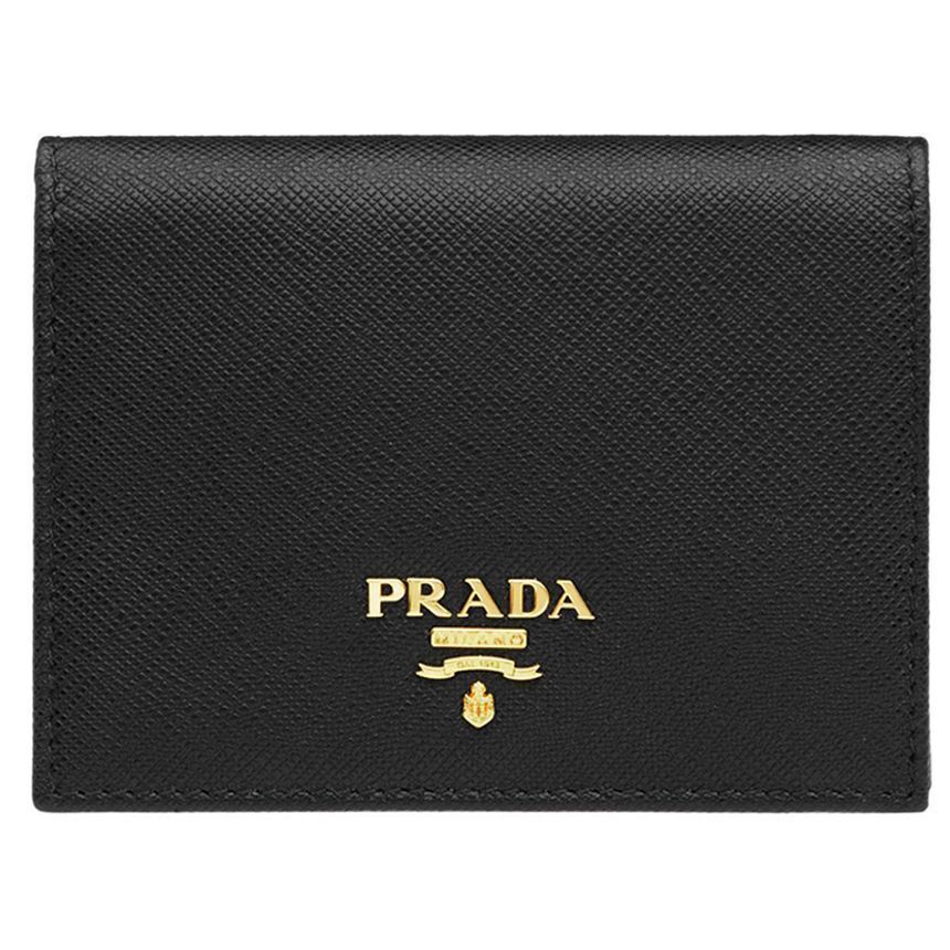 Prada Coin Wallet with Gold Detailing 1MV204 QWA F0002