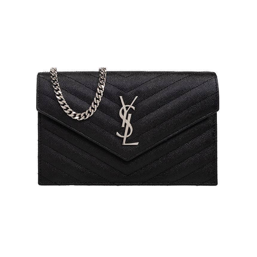 Saint Laurent Matelasse Chain Bag Black 742920 BOW02 1000