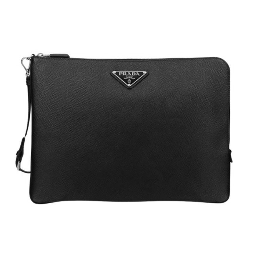 Prada Triangular Logo Saffiano Clutch Bag 2NH023 2FAD F0002
