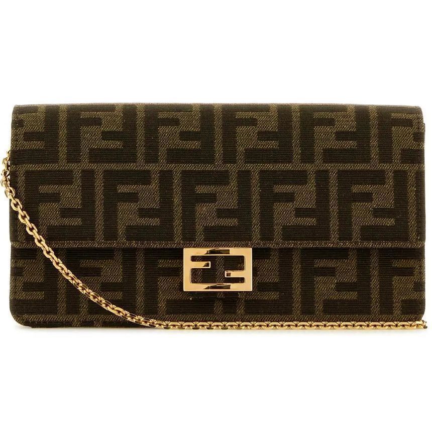 Fendi Logo Baguette Chain Wallet 8M0498 A98P F0A6E