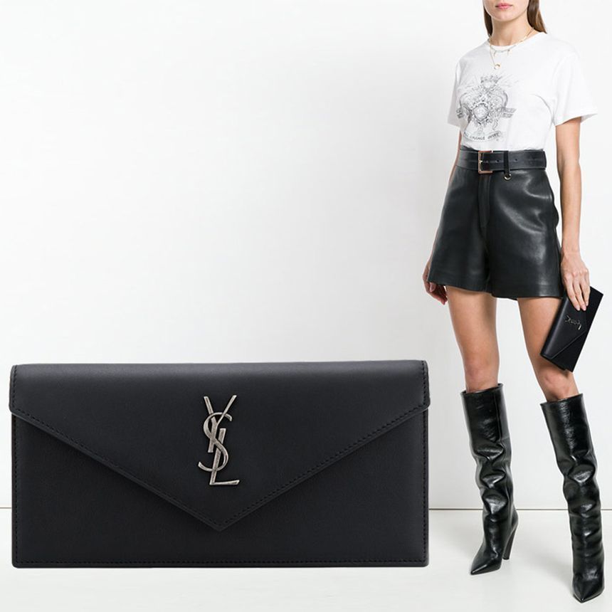 Saint Laurent 11th Anniversary Clutch Bag Black 513193 0KB0D 1000