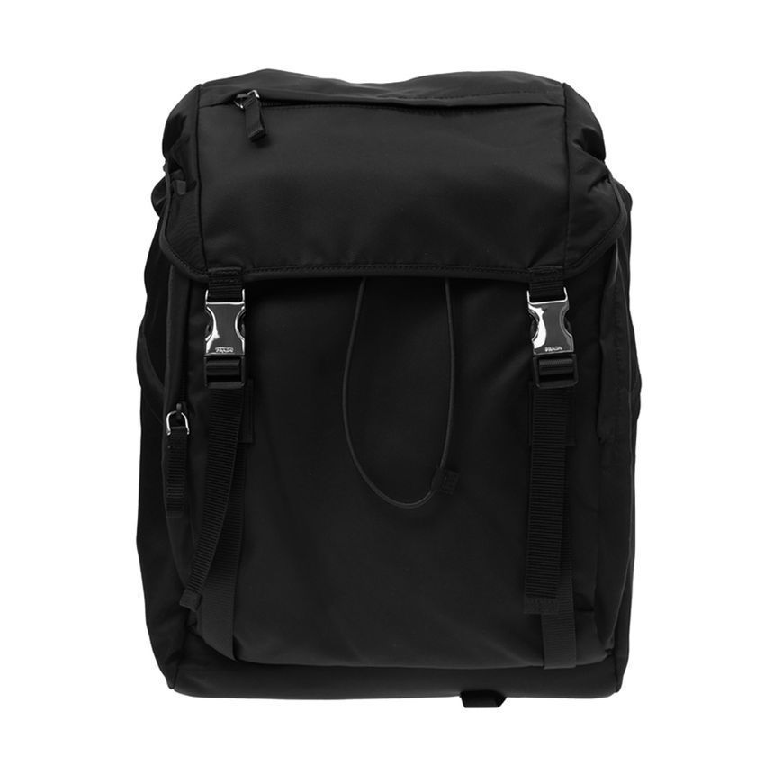 Prada Black Triangle Logo Testo Backpack 2VZ062 2A6D F0002