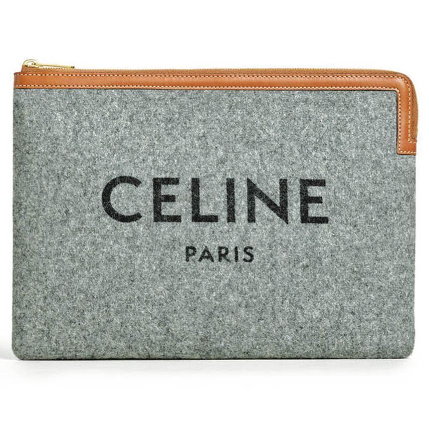 Celine 12th Anniversary Logo Felt Small Clutch Bag 10D672 BVV 10GT