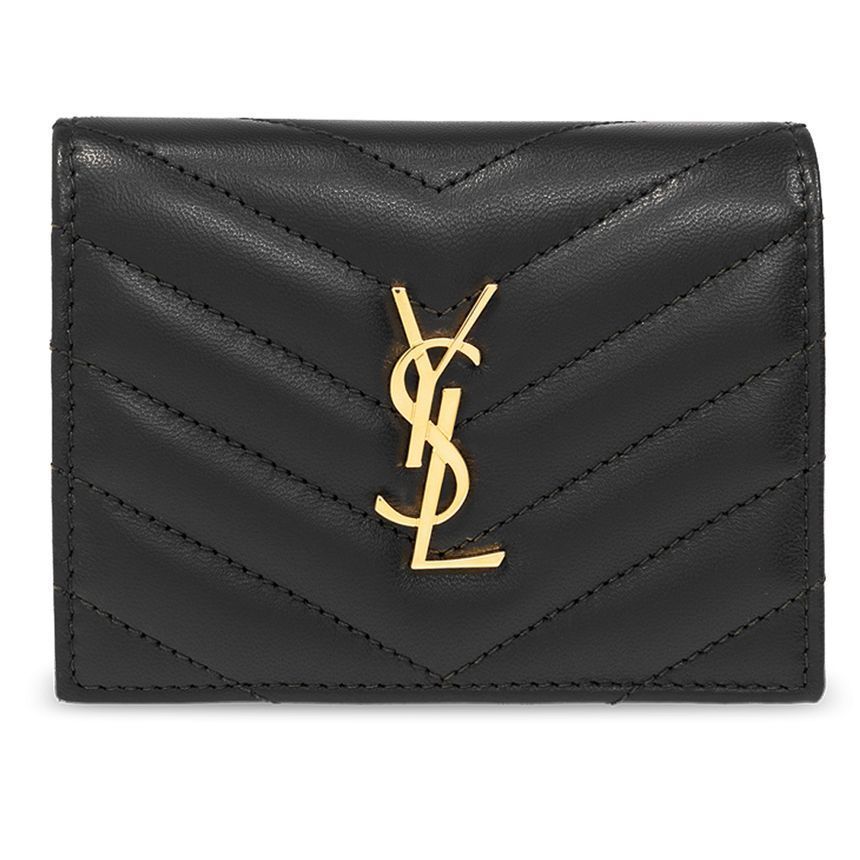 Saint Laurent Coin Card Wallet with Mattelasse Design 668290 AAA44 1000