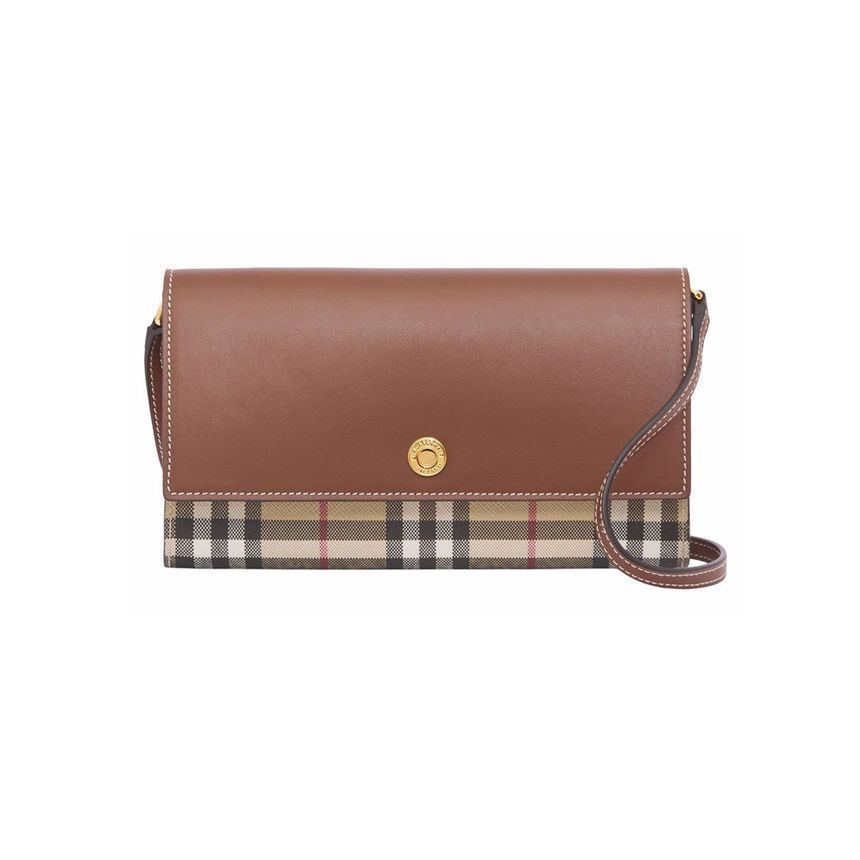 Burberry Check Crossbody Bag Tan 8049248