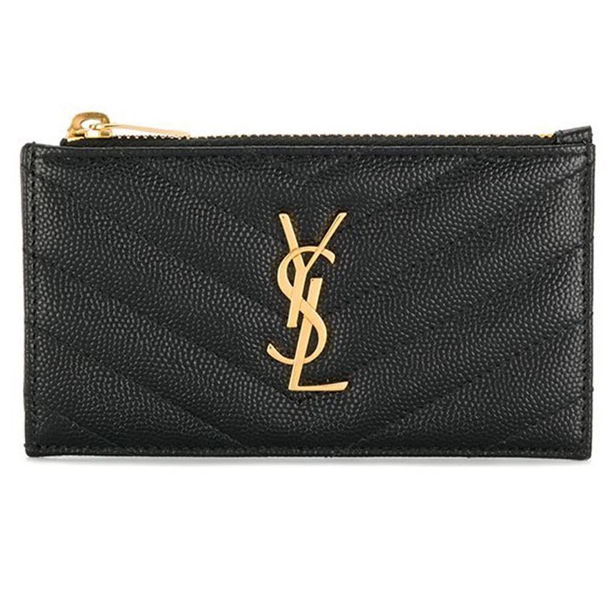 Saint Laurent Matelass Coin Card Wallet 607915 BOW01 1000