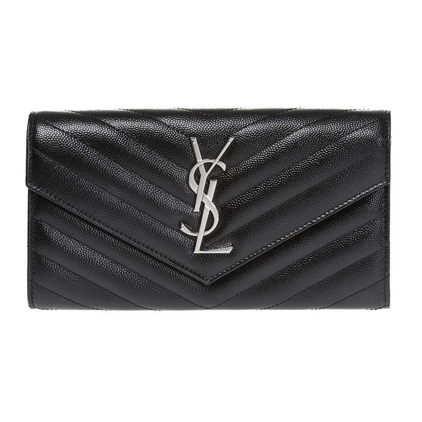 Saint Laurent Matelass Wallet Black 372264 BOW02 1000