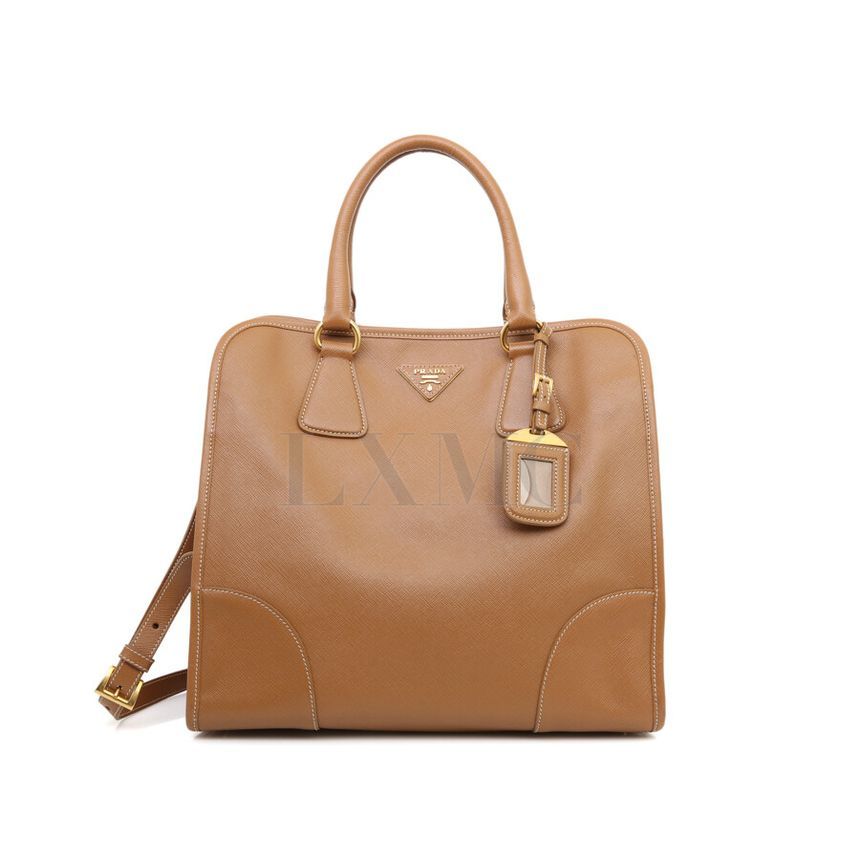 Prada Luxury Tote Shoulder Bag BN2254 Camel Brown