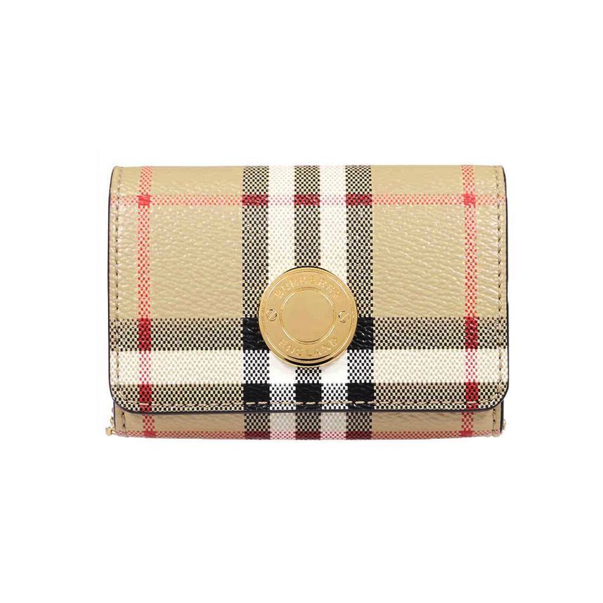 Burberry Vintage Check Chain Wallet Beige 8066057