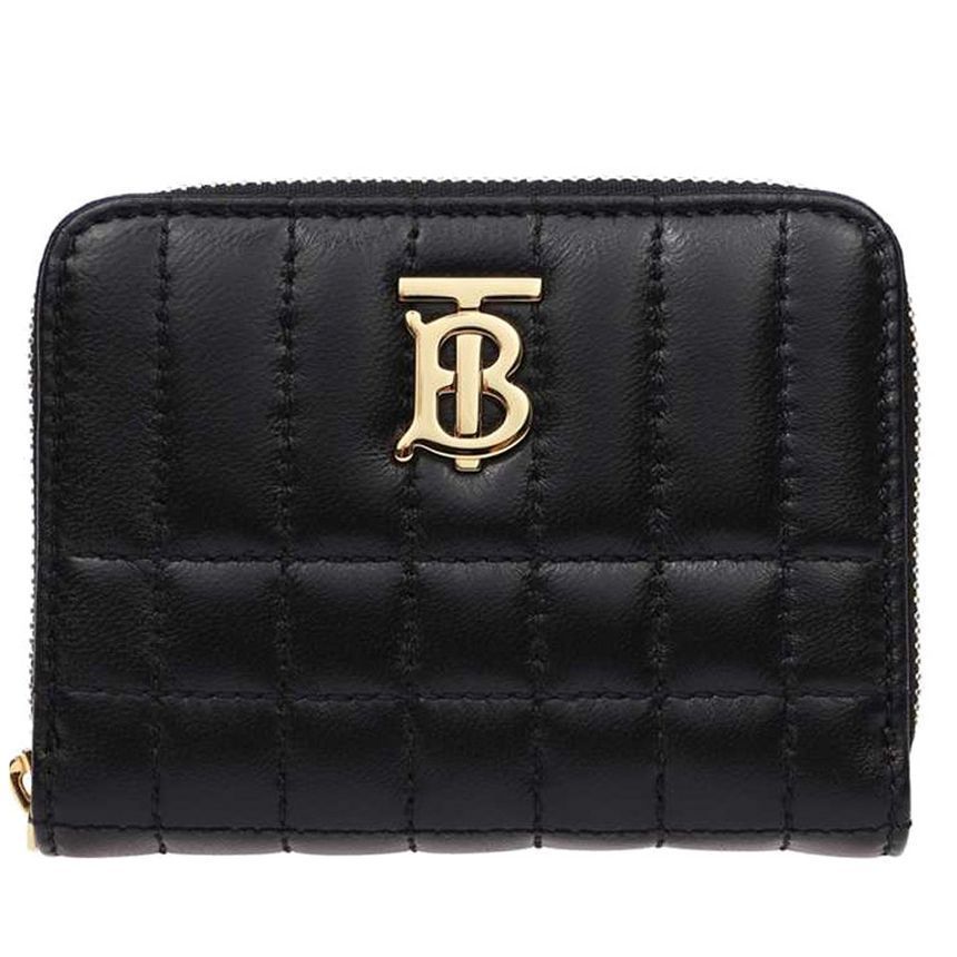 Burberry Quilting Coin Card Wallet Black 8062373