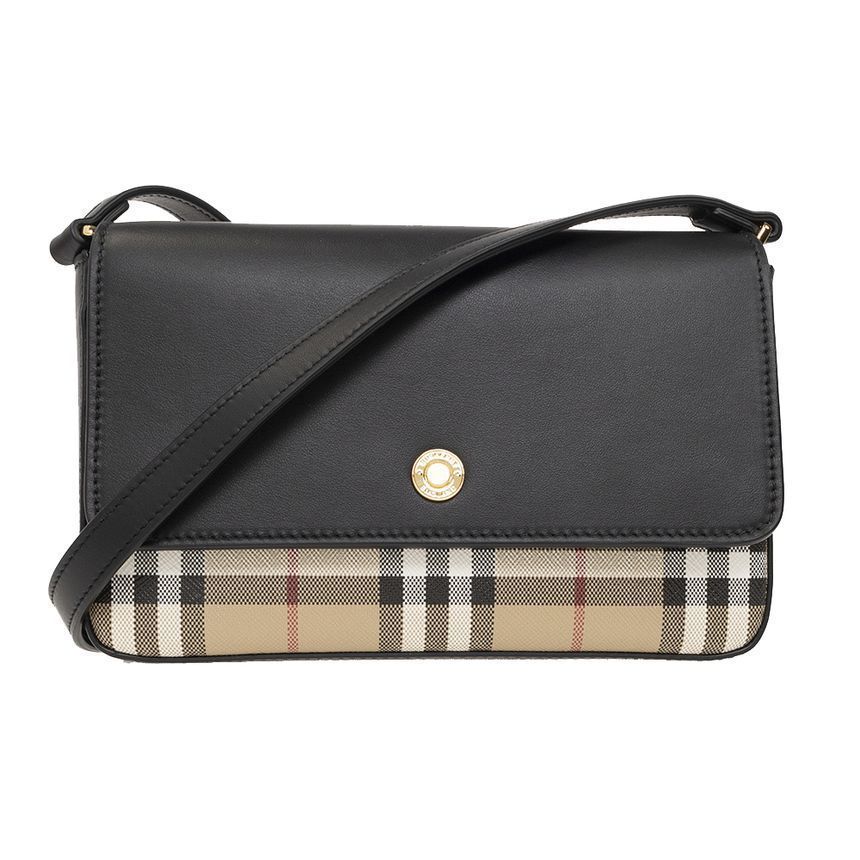Burberry Check Shoulder/Crossbody Bag Black 8065481
