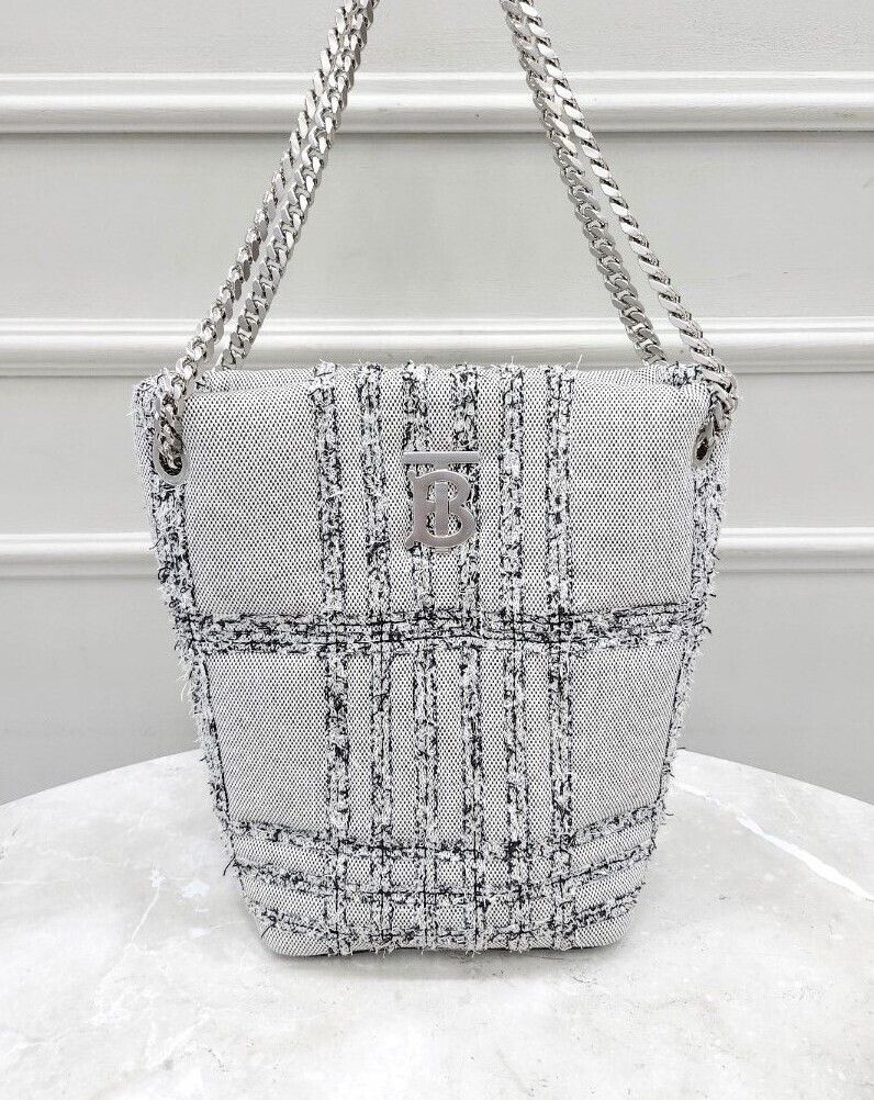 Burberry TB Logo Small Needle Canvas Bucket Bag SKU