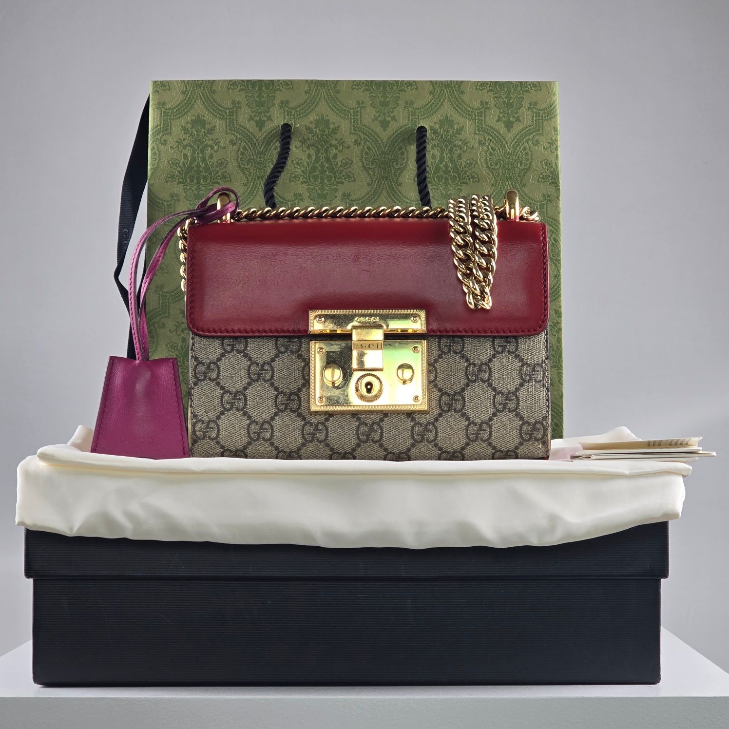 Gucci Supreme Paddlelock Small Shoulder Bag 409487 GG