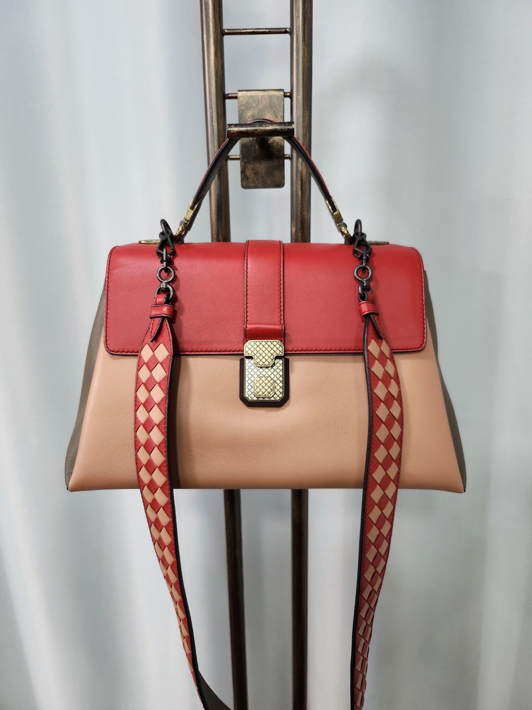 Bottega Veneta Medium Piazza Top Handle Shoulder Bag
