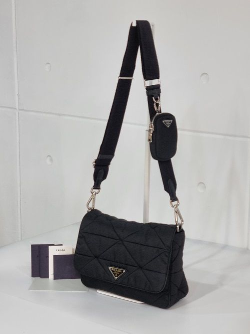 Prada Quilted Padding Crossbody Medium Shoulder Bag - SKU