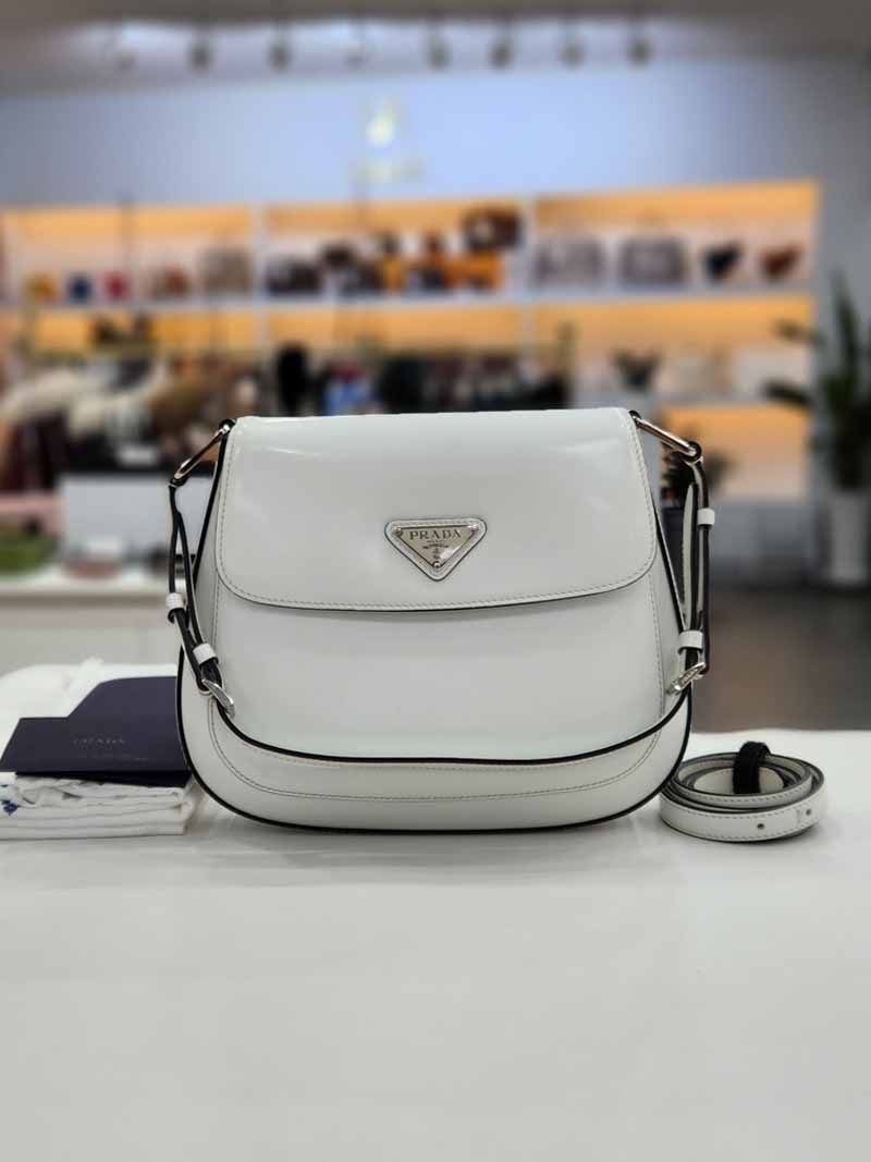 Prada Brushed Leather Shoulder Bag 1BD303