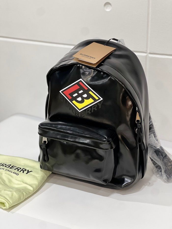 Burberry TB Monogram Enamel Leather Backpack Unisex SKU123