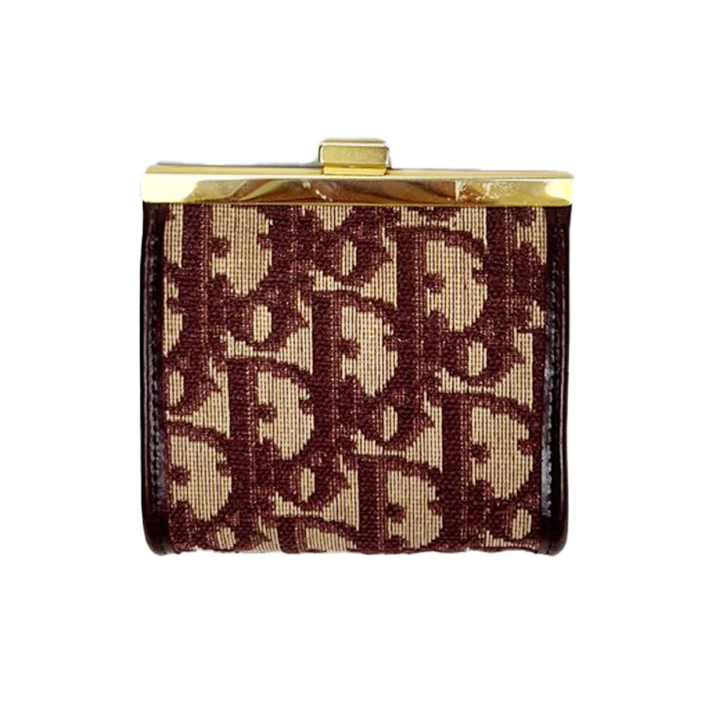 Dior Burgundy Square Clutch by Christian