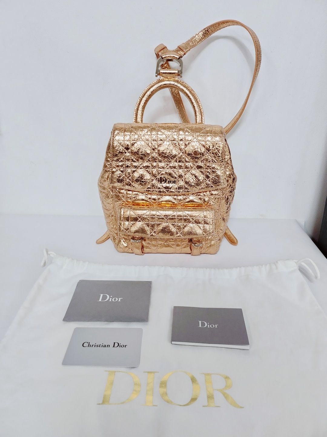 Dior Star Dust Pink Gold Women's Backpack - SKU