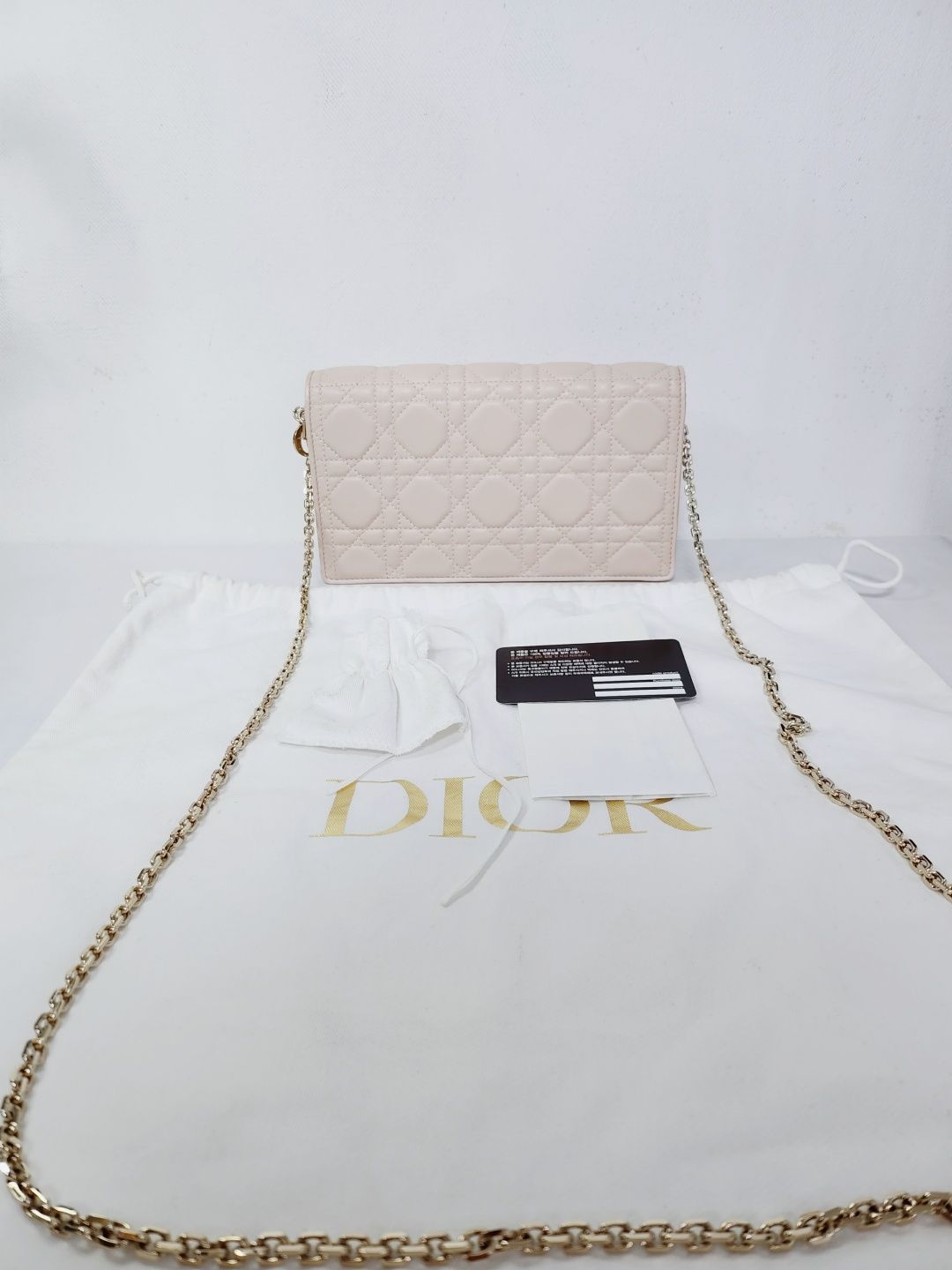 Dior Lady Cannage WOC Light Pink Chain Crossbody Bag SKU123
