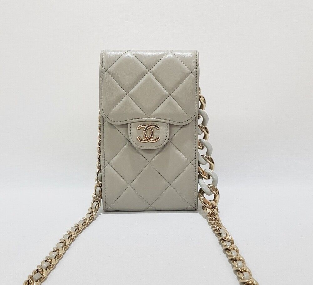 CHANEL Phone Holder Chain Crossbody Bag AP2379