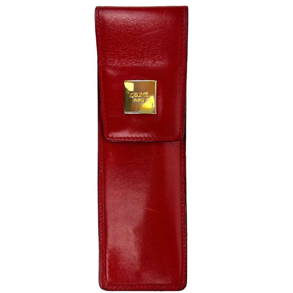 Celine Red Leather Pen Case SKU123