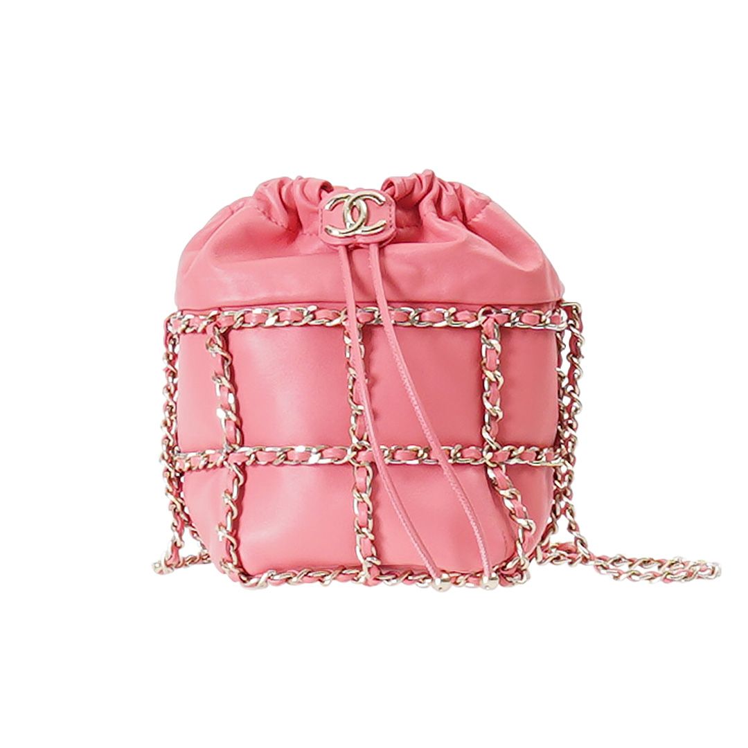 CHANEL Drawstring Chain Bucket Bag AS2313