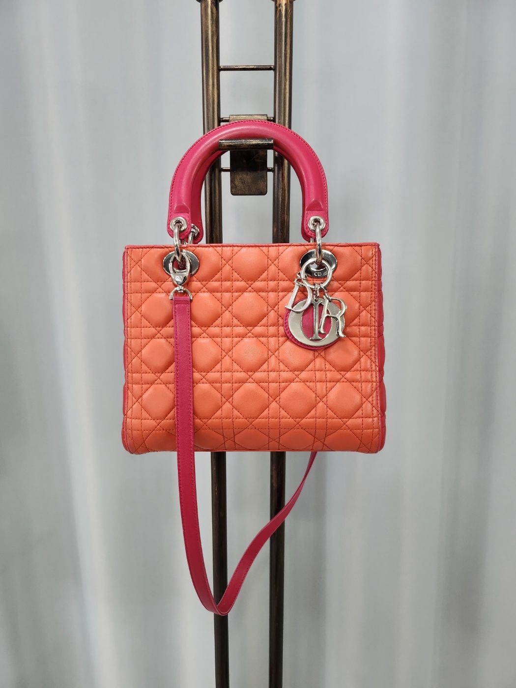 Dior Two-Tone Medium Tote Shoulder Bag SKU-123456