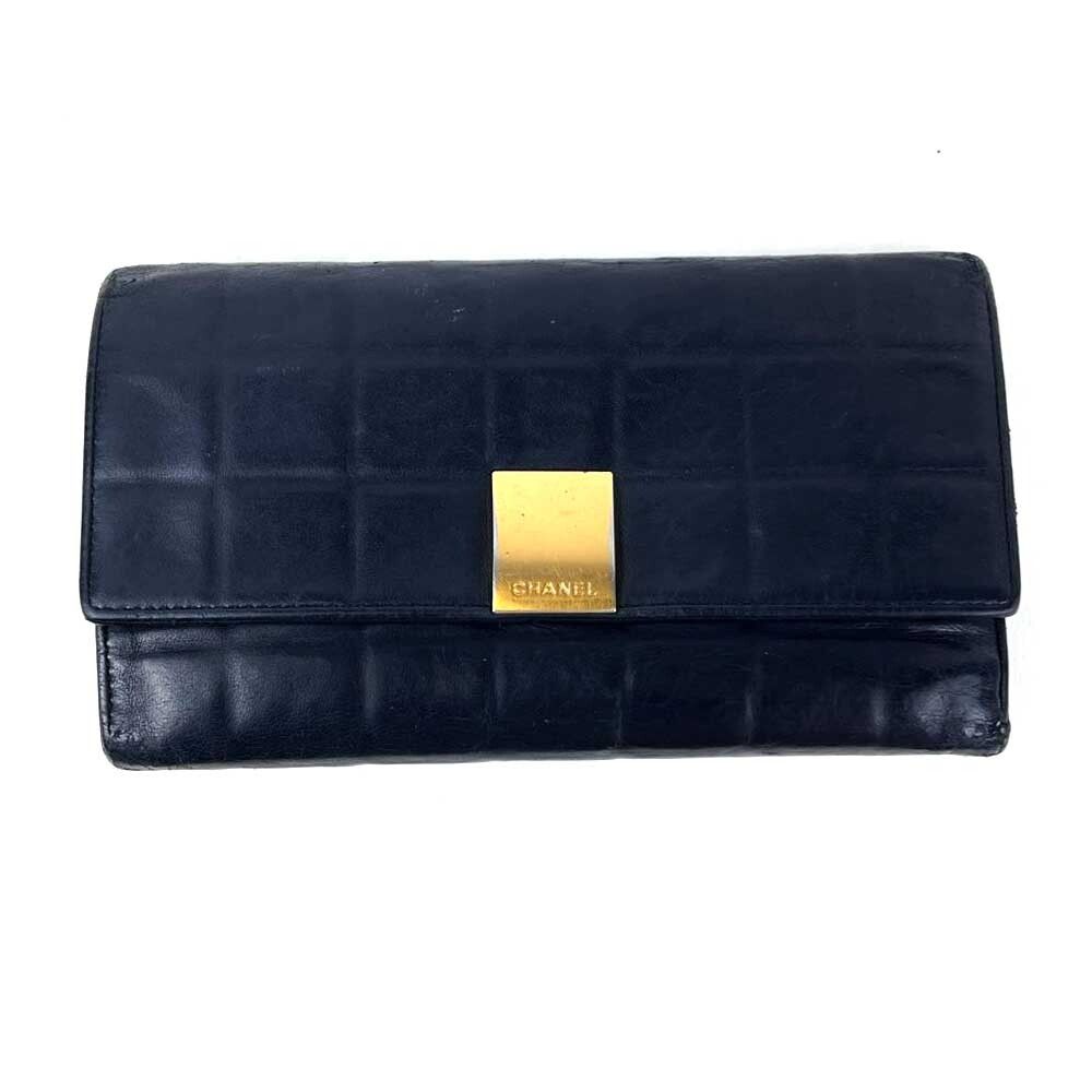CHANEL Vintage Matelasse Quilting Gold High Bar Women's Wallet Clutch - SKU123