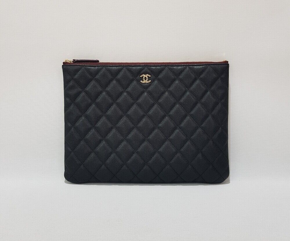 CHANEL Classic Caviar Clutch Bag New Medium SKU