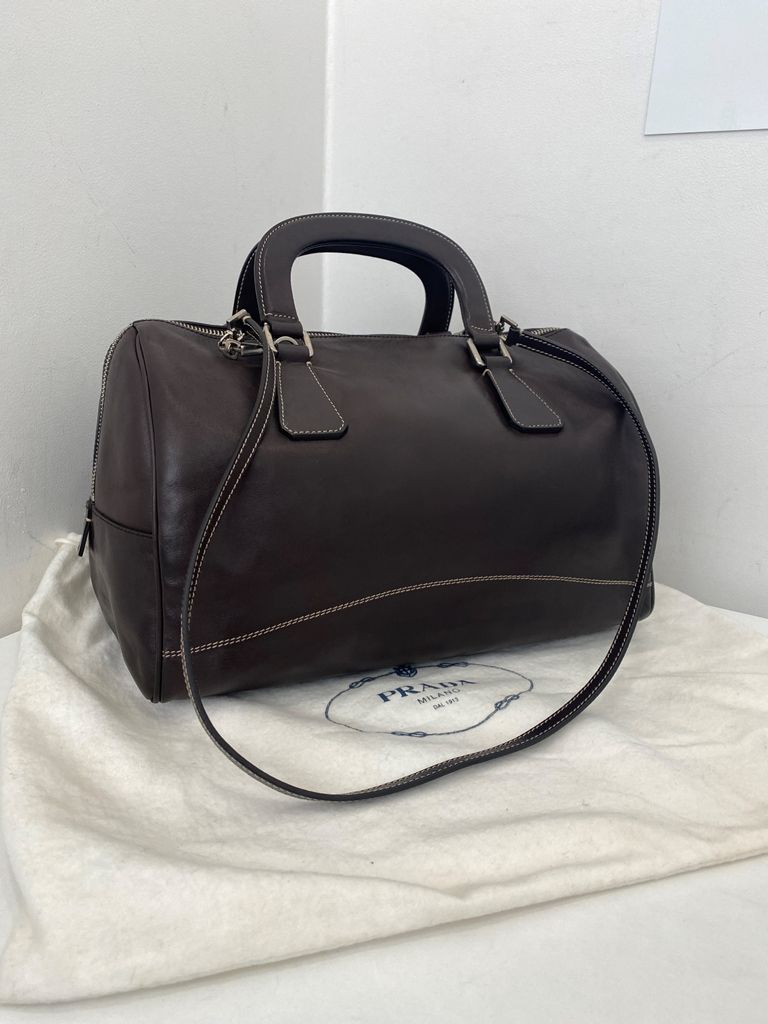 Prada Calfskin Mini Boston Tote Bag SKU123