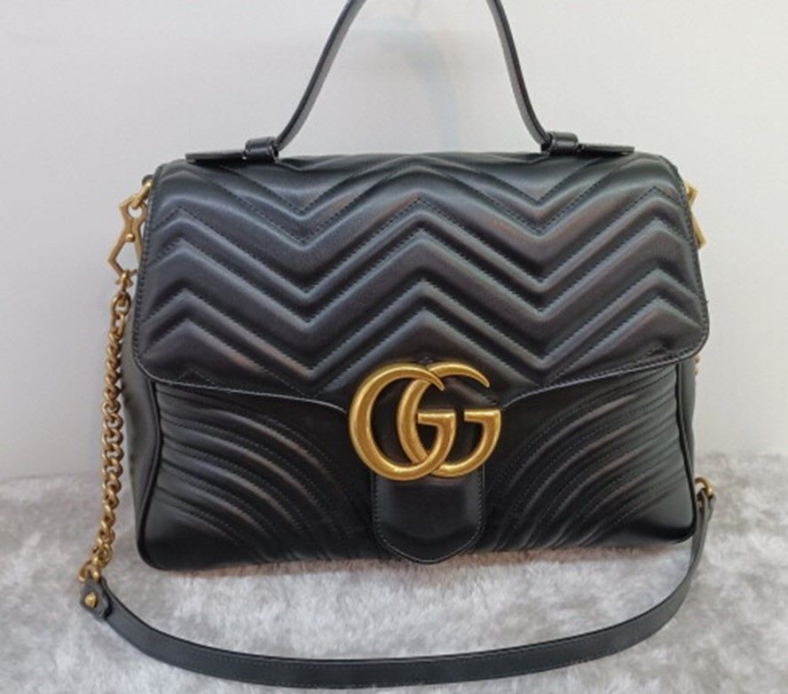Gucci Black Mamon 498109 Two-Way Bag