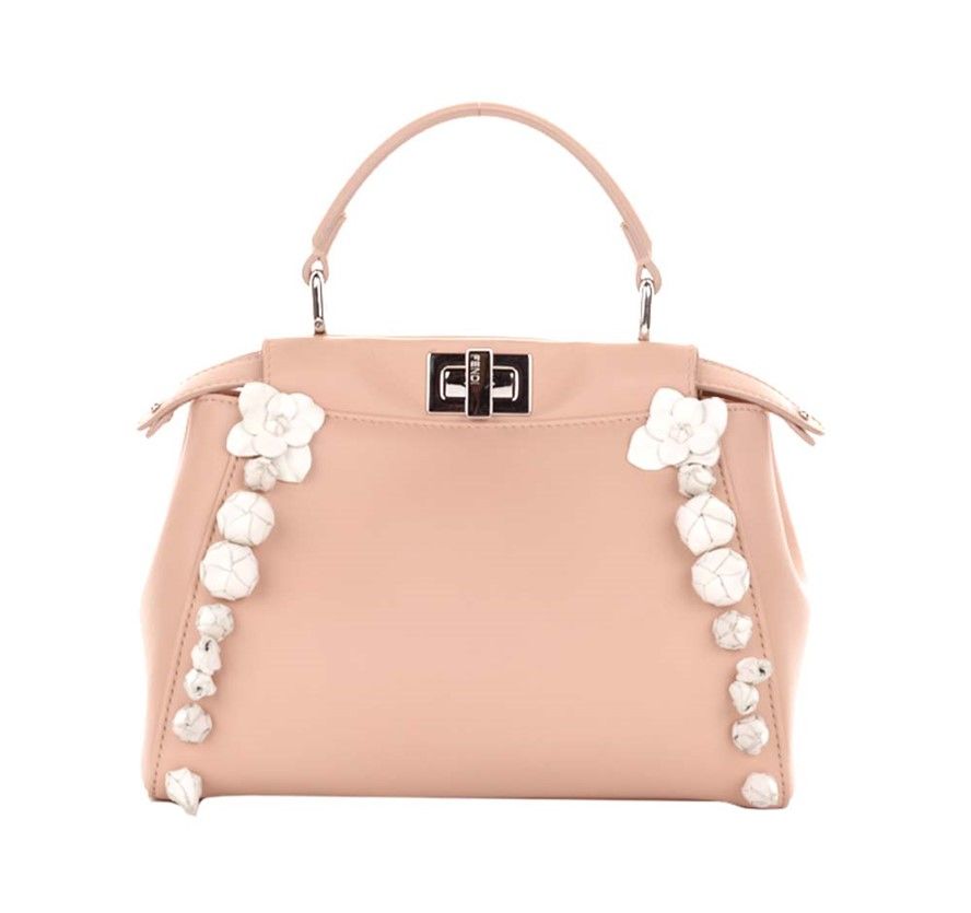 Fendi Mini Tote and Shoulder Bag with Flower Detail 4677937066
