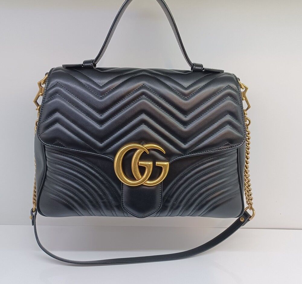 Gucci Black Mamong 498109 2WAY Bag