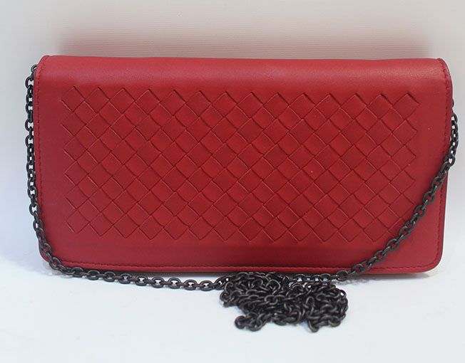 Bottega Veneta Red Mini Clutch Cross Bag 445153
