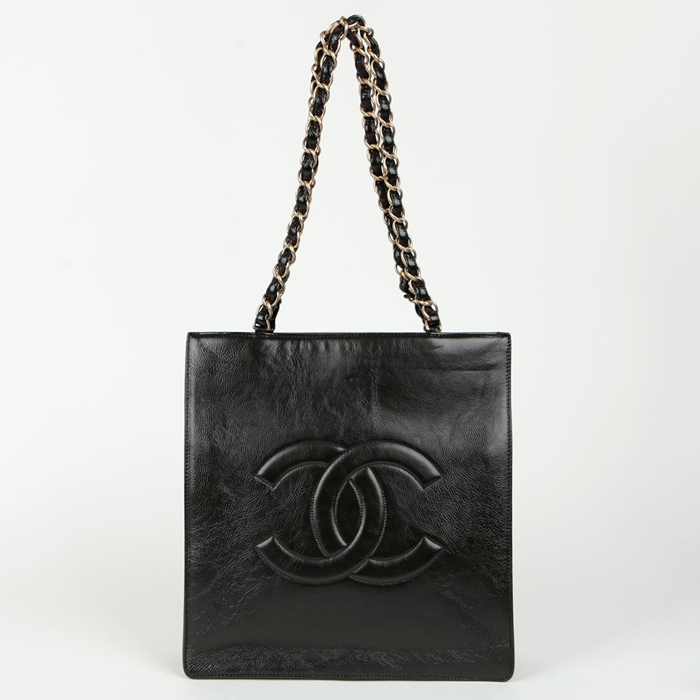 CHANEL CC Logo Shopper Tote Shoulder Bag AS1945