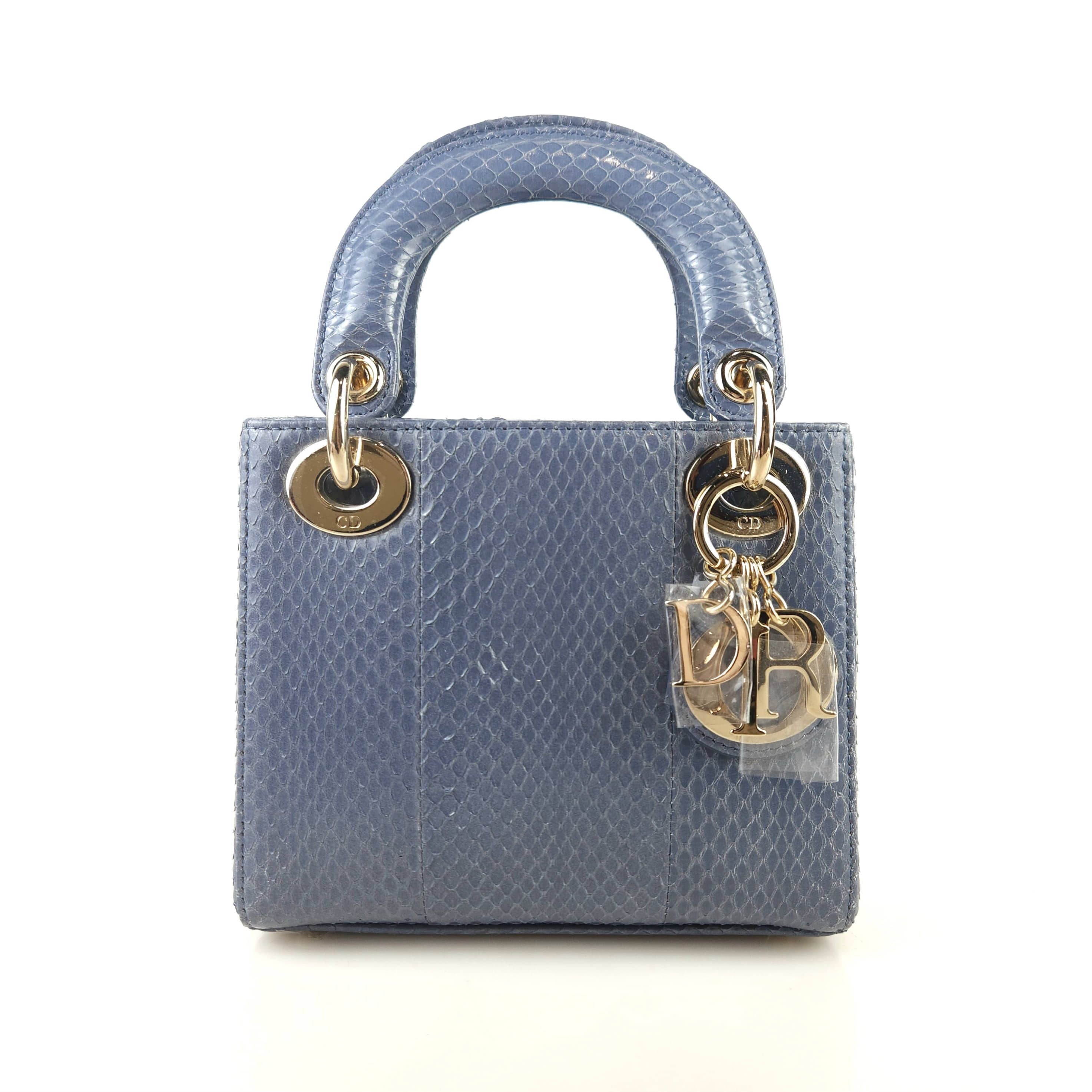 Dior Python Lady Tote Shoulder Crossbody Bag 8820