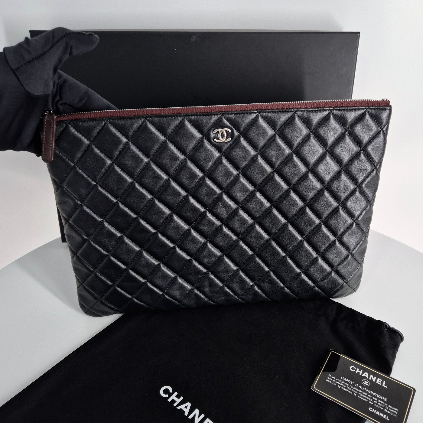 CHANEL Classic Large Clutch Bag Black (A82552)