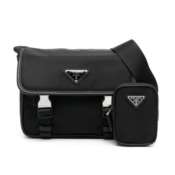 Prada Nylon Shoulder Crossbody Bag with Triangle Logo Buckle 2VD034 2DMH 25SS