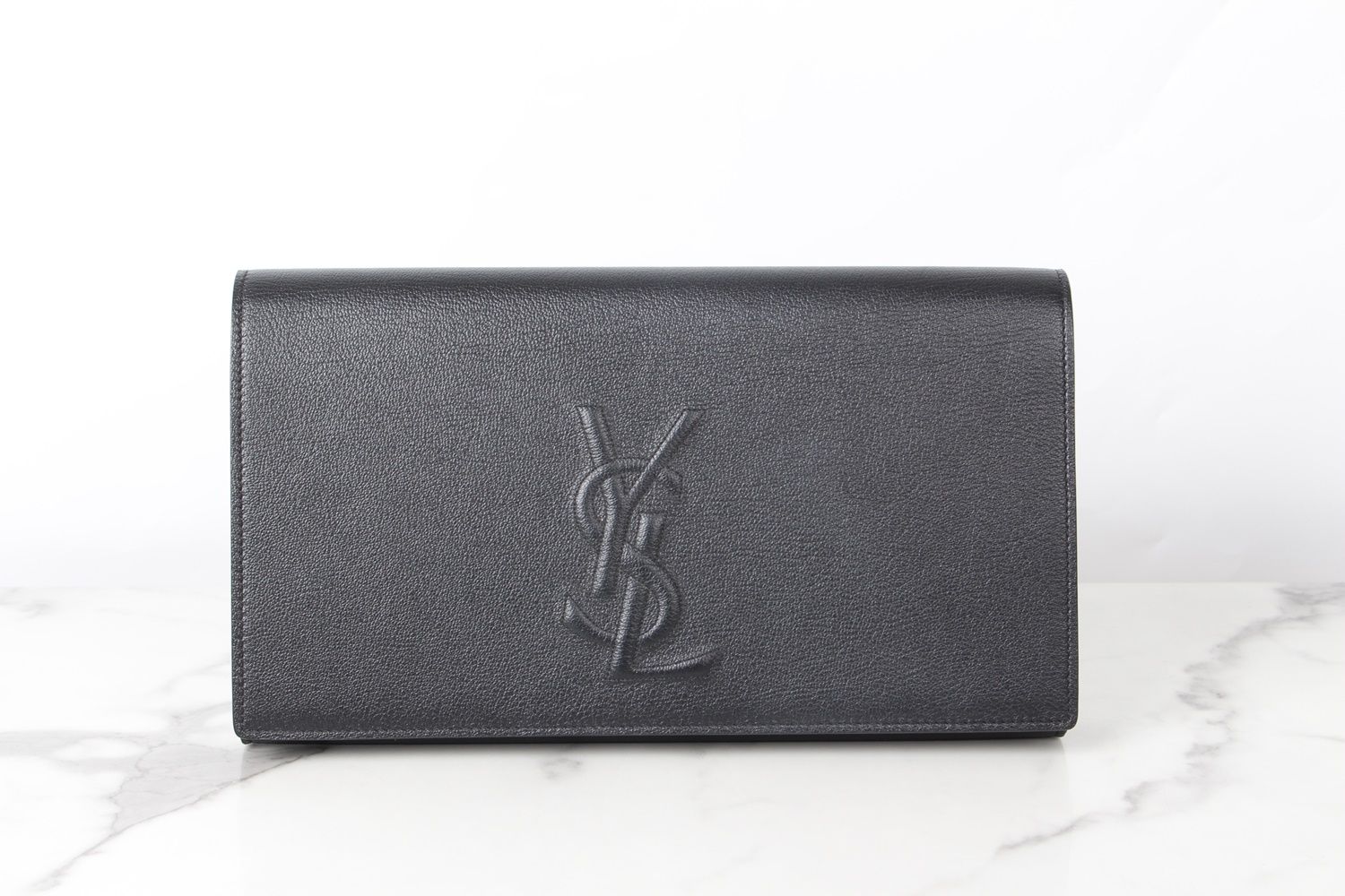 Saint Laurent Leather Evening Clutch Bag SKU-12345