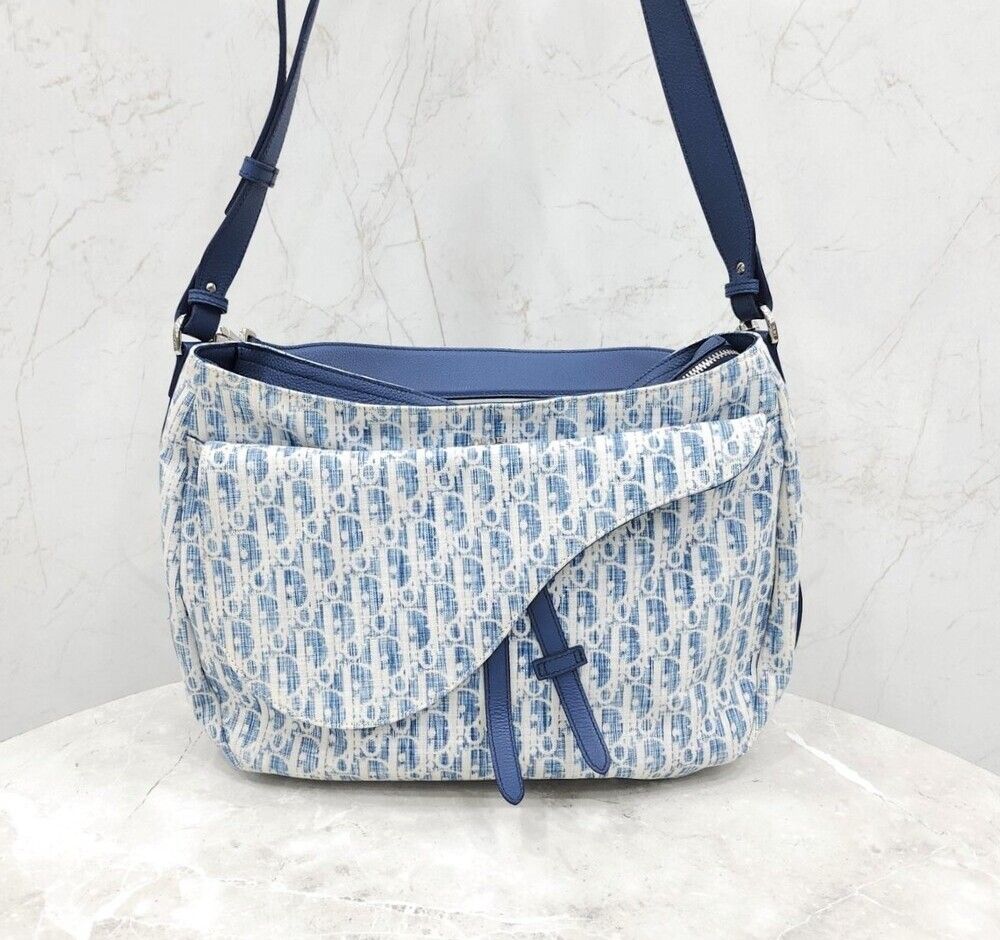 Dior Jacquard Oblige Saddle Soft Bag - New Item SKU123