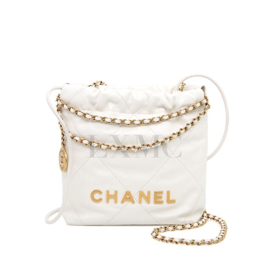 CHANEL Mini Handbag Chain Crossbody Mini Bucket Bag AS3980