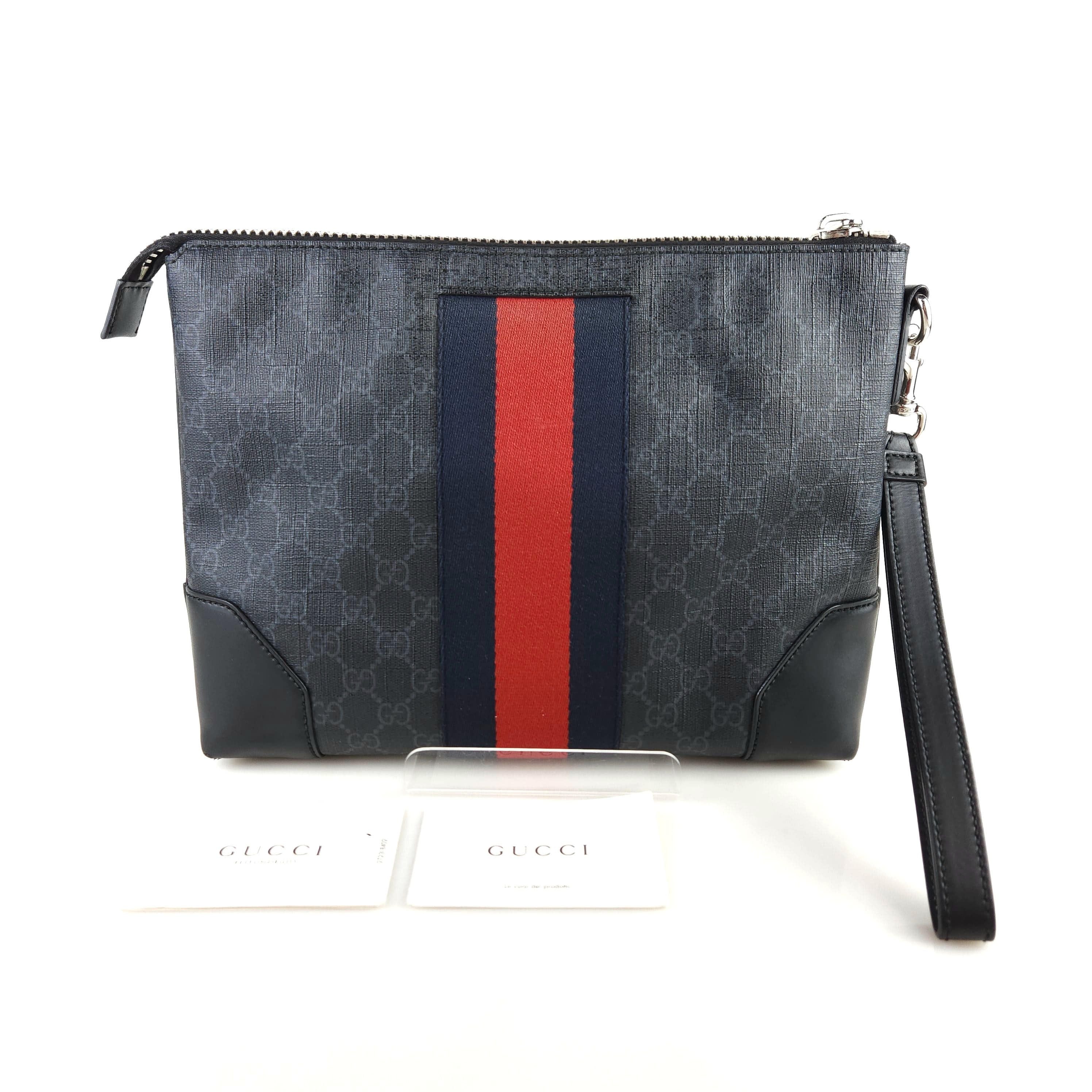 Gucci Supreme Strap Clutch Bag 523603 8845