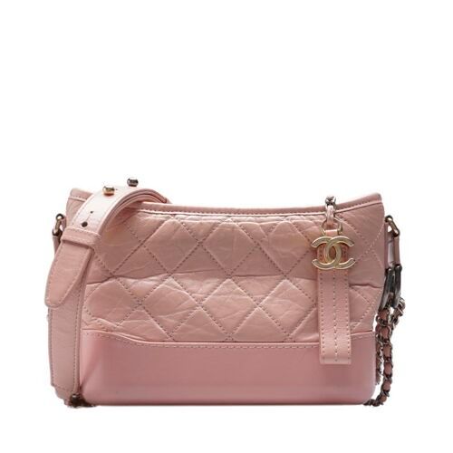 CHANEL Light Pink Chevron Gabrielle Hobo Small Shoulder Bag SKU123