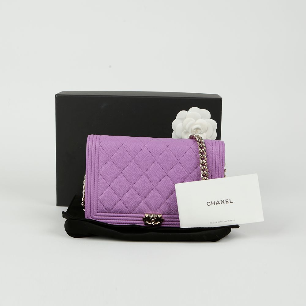 CHANEL Caviar Boy WOC Shoulder Crossbody Bag AP1117