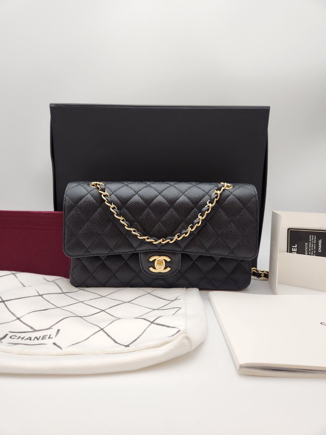 CHANEL Classic Medium Caviar Gold Chain (Size 30s) Unused Grade - SKU 30