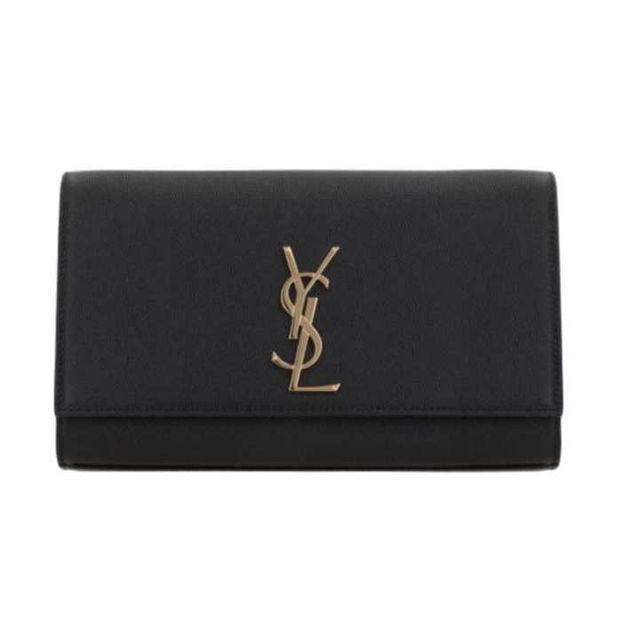 Saint Laurent Medium Monogram Chain Crossbag Black 364021 BOW0J 1000
